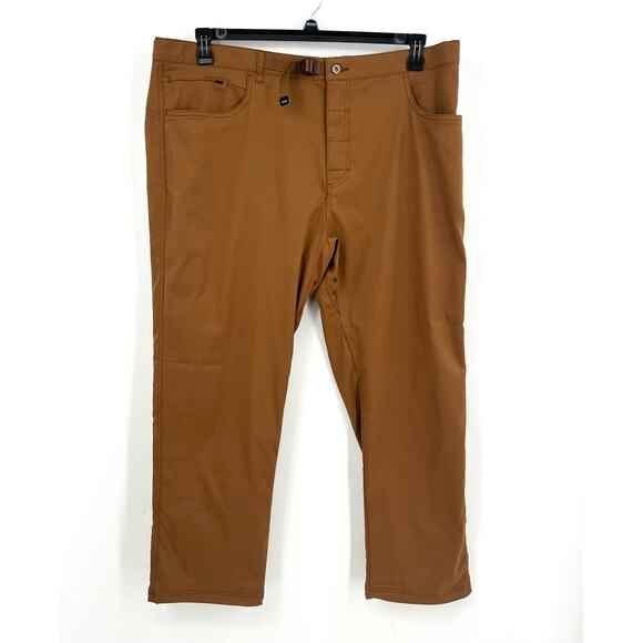 PRANA Men's Stretch Zio Top-Out Pants XXL Brown Sepia Straight Leg Hiking NWT - Picture 6 of 12